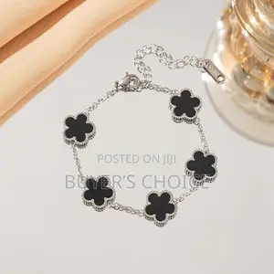 Titanium Steel Four-Leaf Clover Bracelet | Lucky Charm Luxury Bracelet