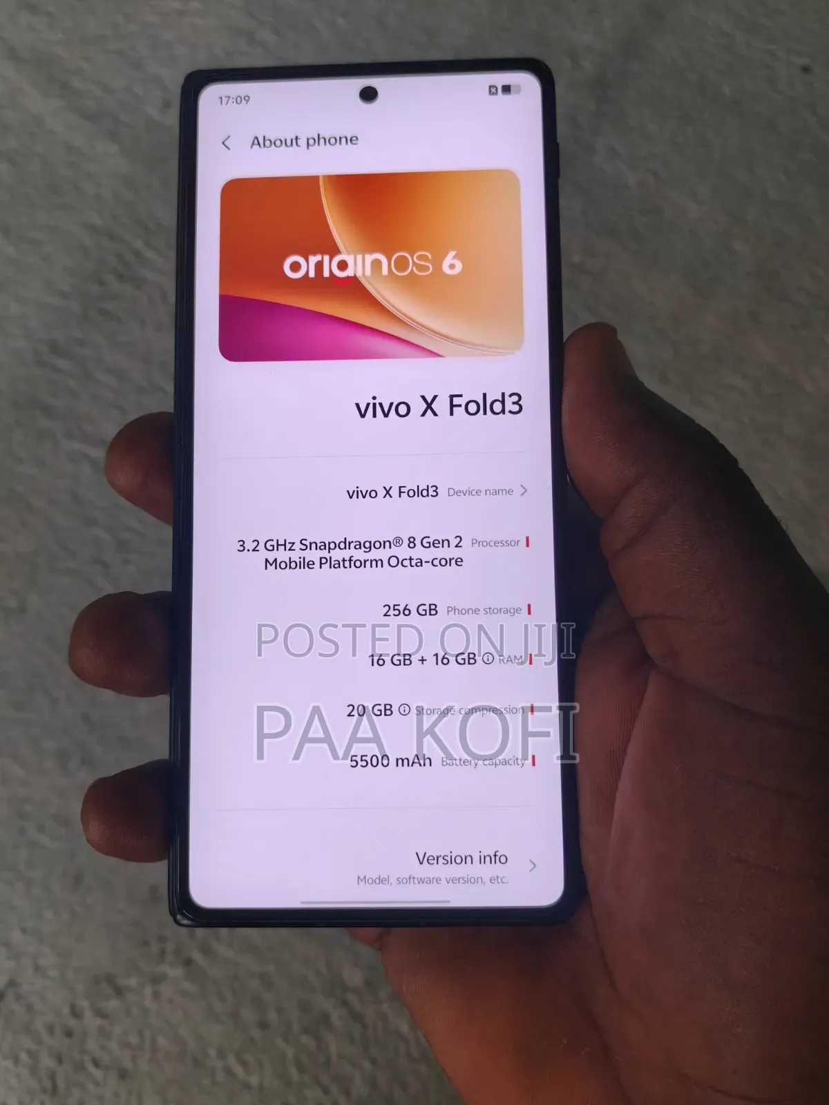 Vivo X Fold3 256 GB Black