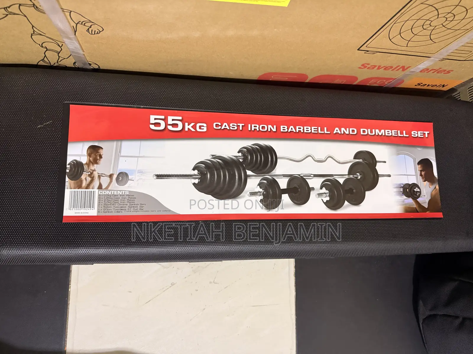 Adjustable 55kg Dumbell Set
