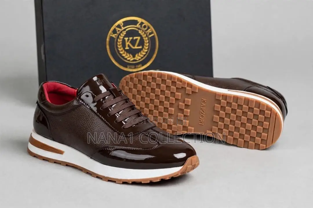 KapZori Low - Top Leather Sneakers