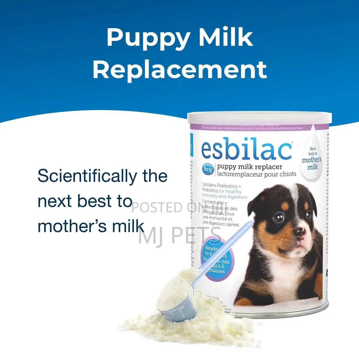 Esbilac Puppy Milk Replacer 28oz BIG FIBRR DRUM