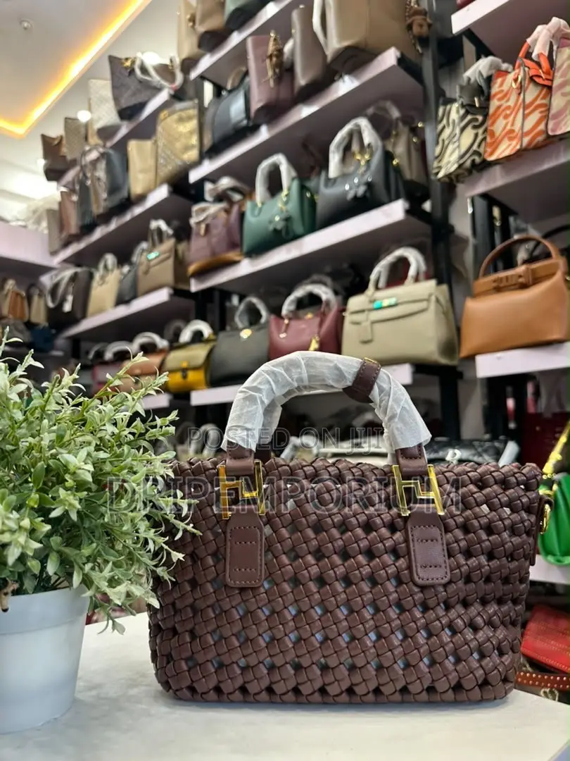 Burgundy Woven Bag