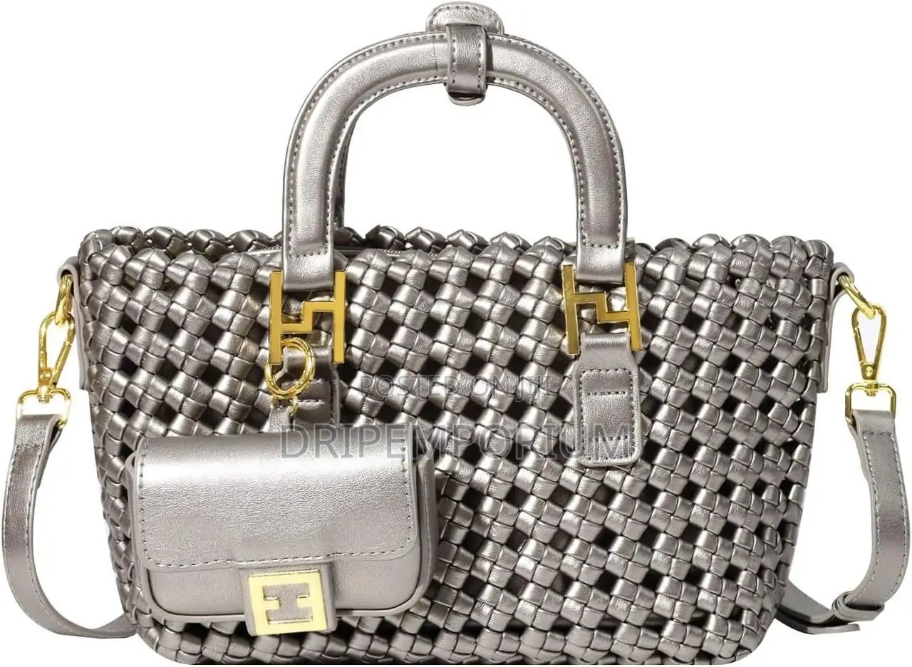 Burgundy Woven Bag