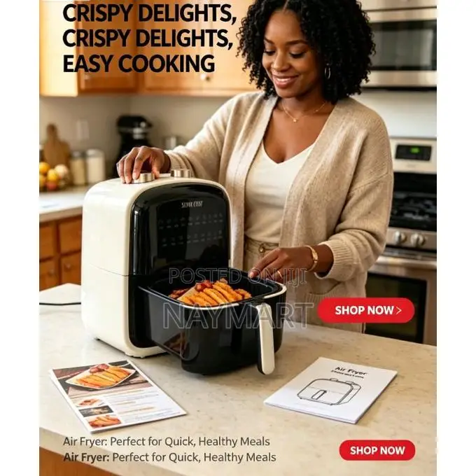 SILVER CREST 8 Litre Digital Air Fryer Oil-Free Multifunctional Cooker