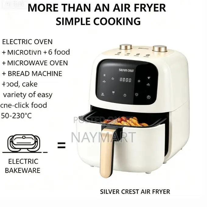 SILVER CREST 8 Litre Digital Air Fryer Oil-Free Multifunctional Cooker
