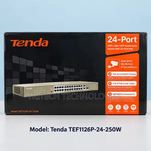 TENDA TEF1126P-24-250W-Tenda 24fe+2ge/1sfp Switch With 24-Port PoE