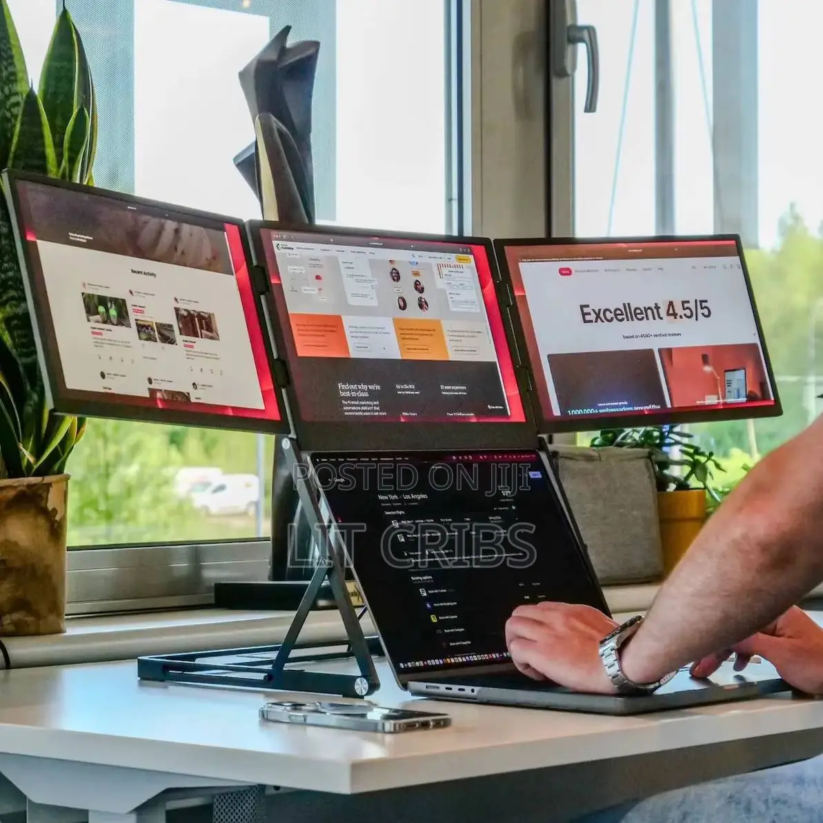 14′′ Triple Screen Laptop Monitor Extender