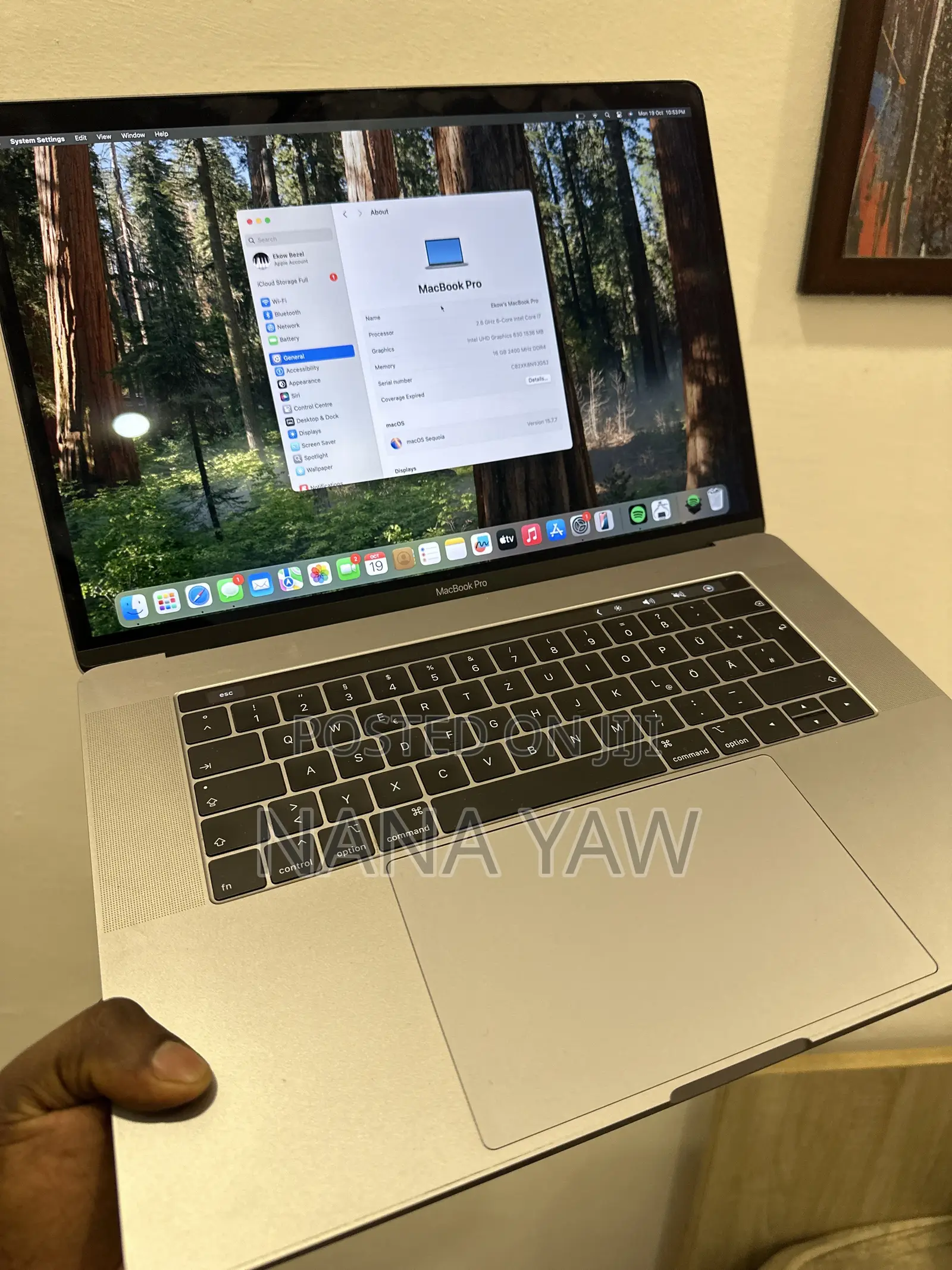 Laptop Apple MacBook Pro 2018 16GB Intel Core i7 SSD 512GB