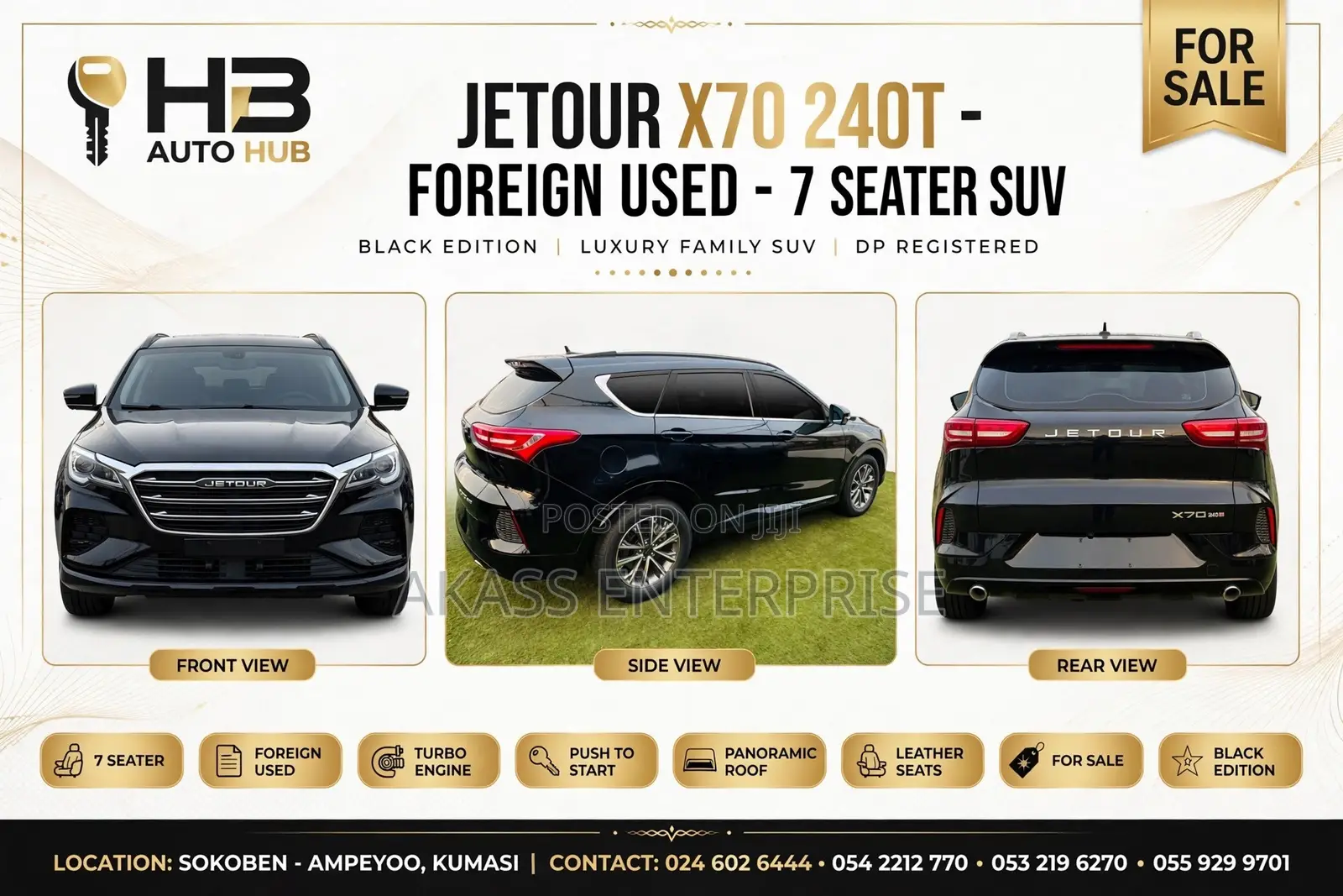 Jetour X70 1.5 7-Seater FWD 2021 Black
