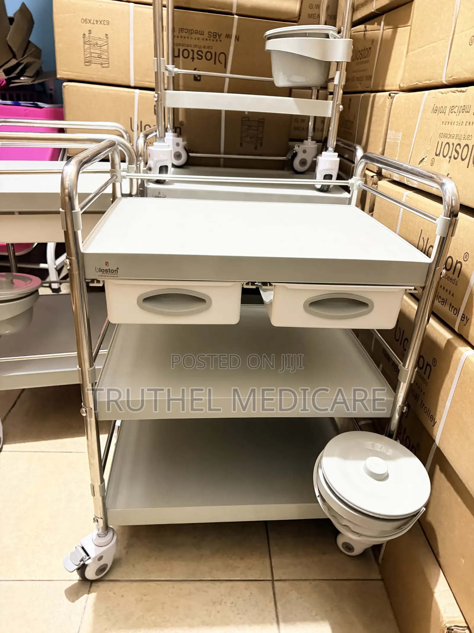 Bug ABS/Stainless Medicine Trolley(Double Drawer)