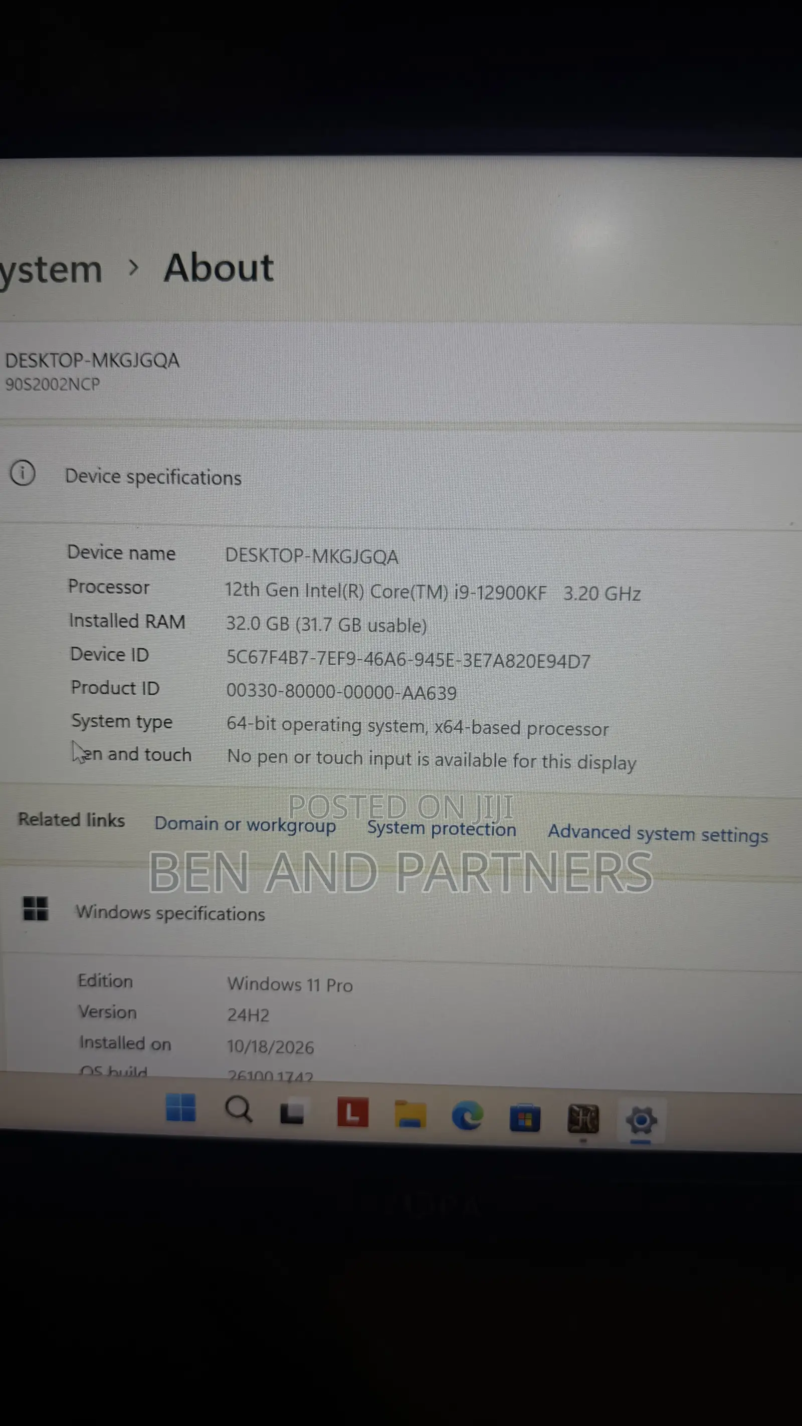 Desktop Computer Lenovo 32GB Intel Core i9 SSD 2T