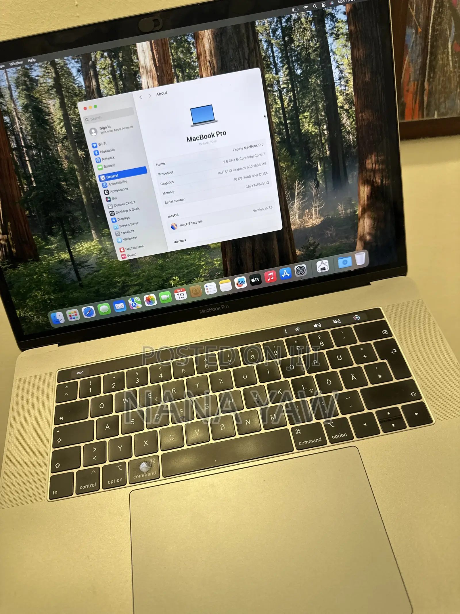 Laptop Apple MacBook Pro 2019 16GB Intel Core i7 SSD 512GB