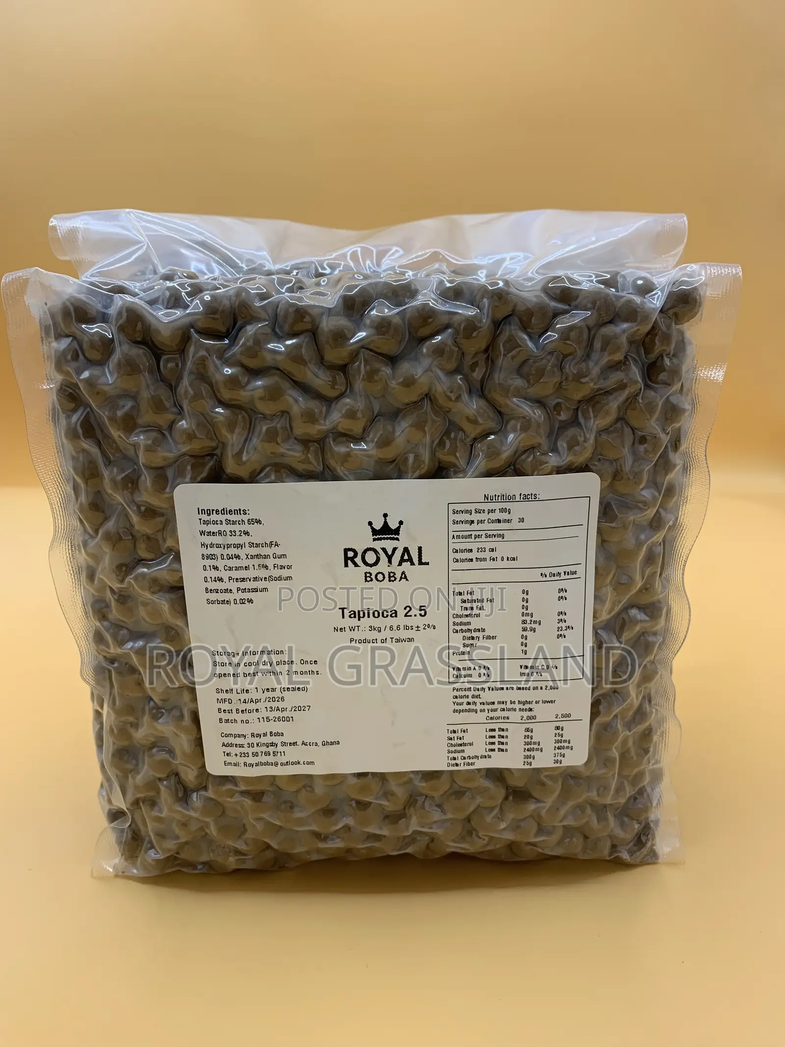 Tapioca Pearls 2.5 | 3kg Bag | FoodService Supply