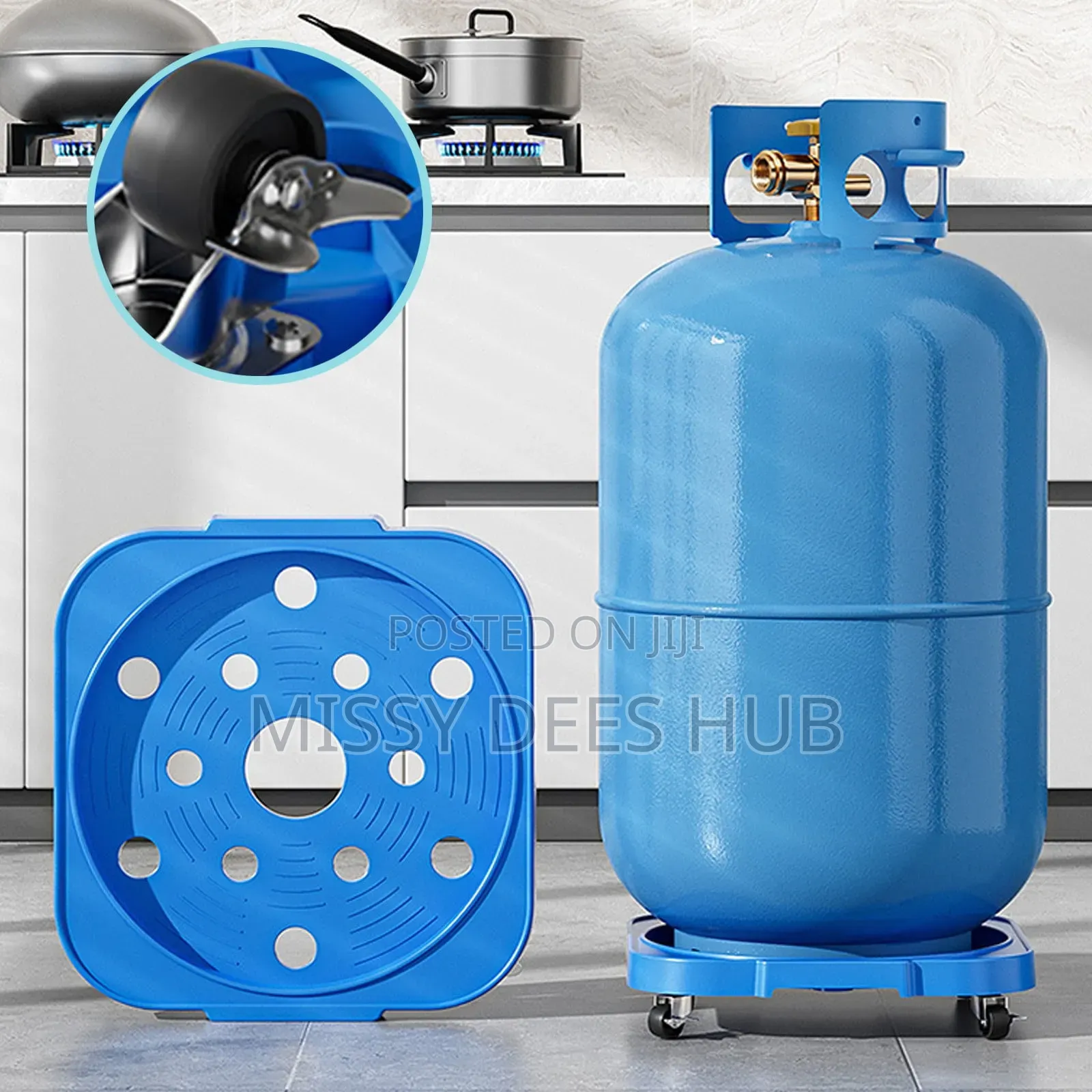 Plastic Caddy for Gas Cylinder and Heavy Pots