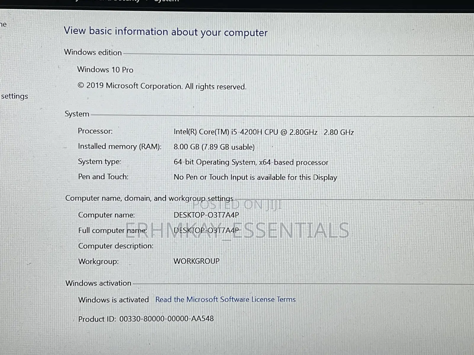 Laptop Asus N550JK 8GB Intel Core i5 HDD 1T