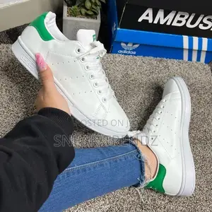 Adidas Stan Smith Mid Blue Green and Whait