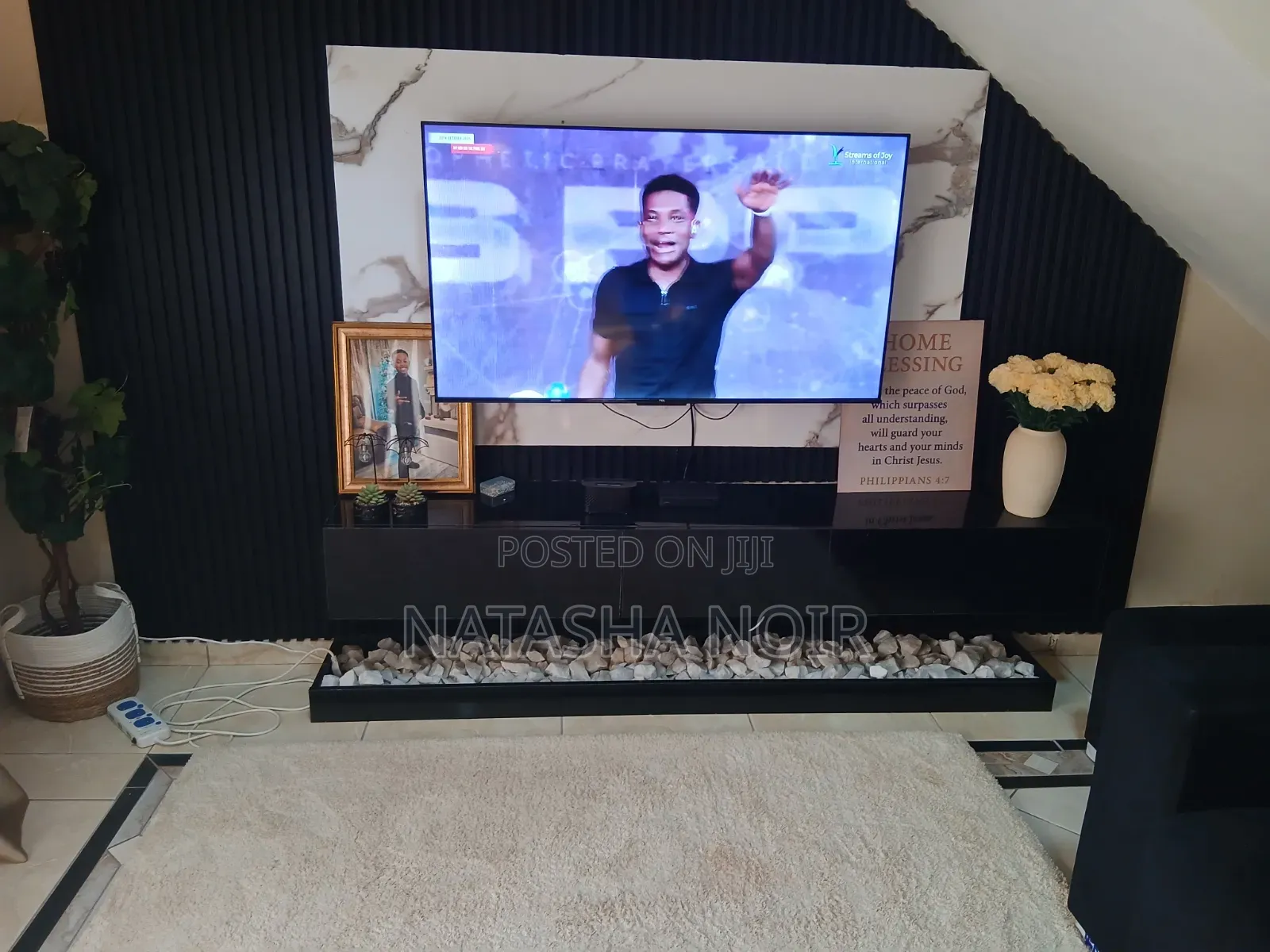Black TV Console