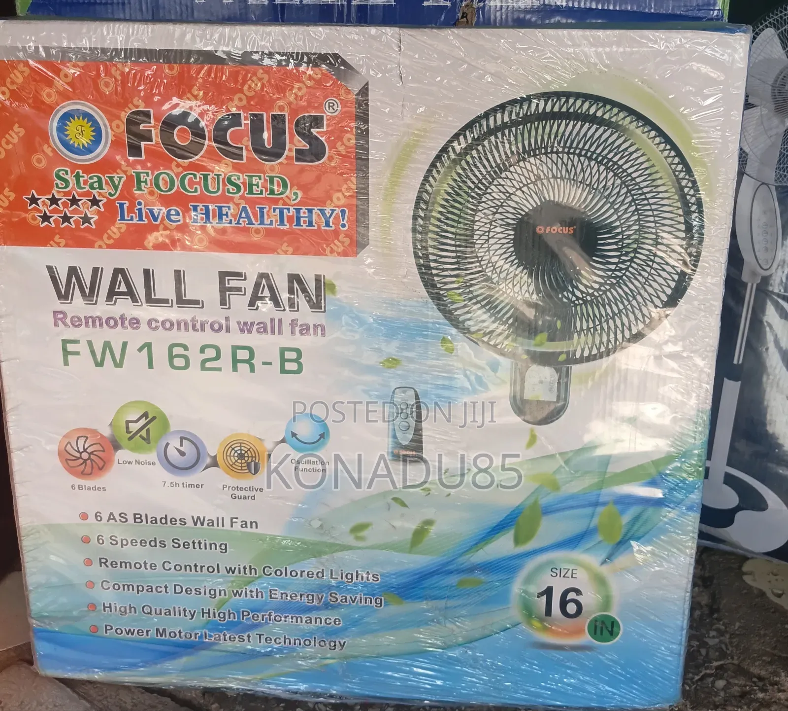 Focus 16 Remote Wall Fan
