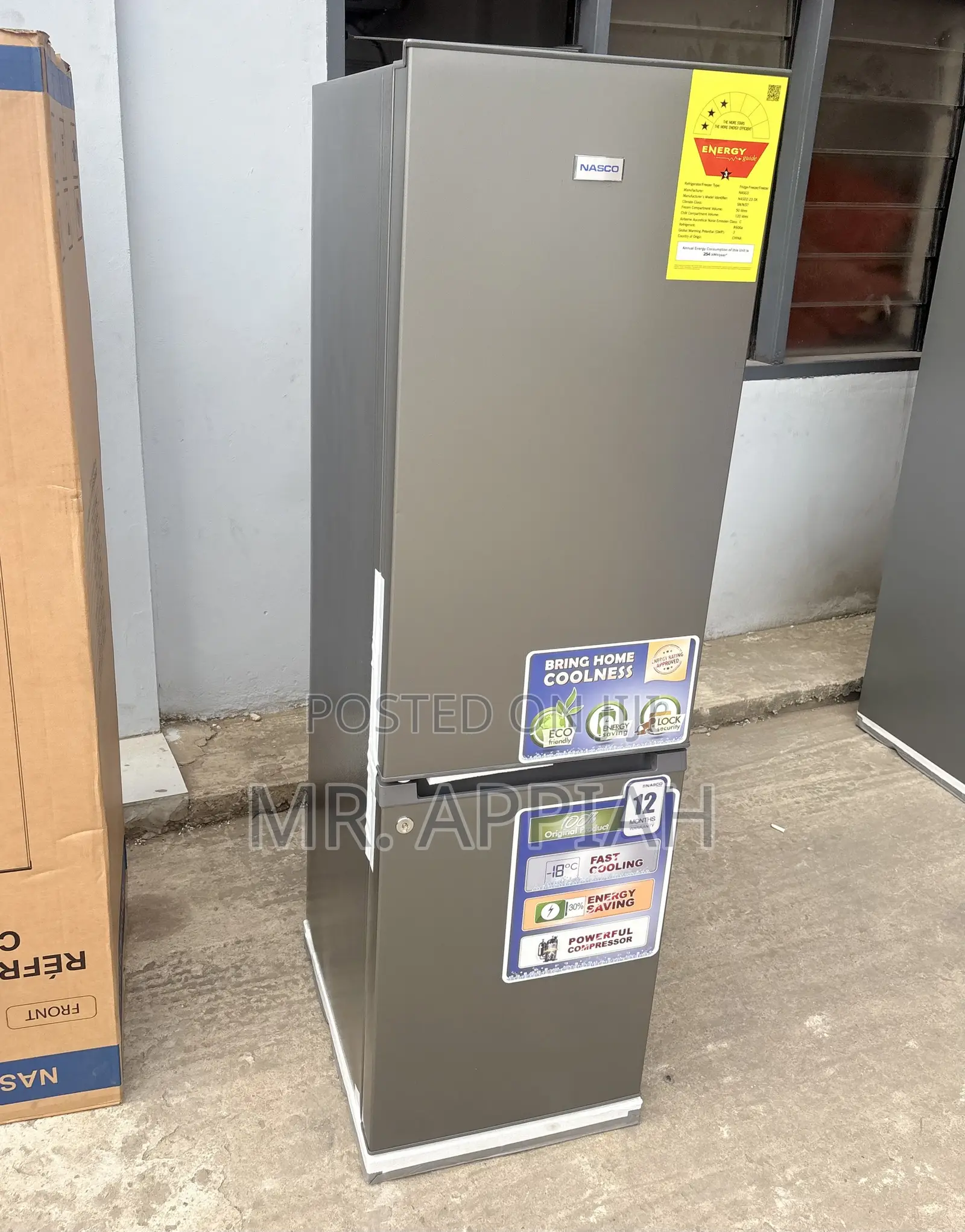 Quality Chilling Nasco 170L Double Door Fridge(NasD2-23-Sk)3 Star