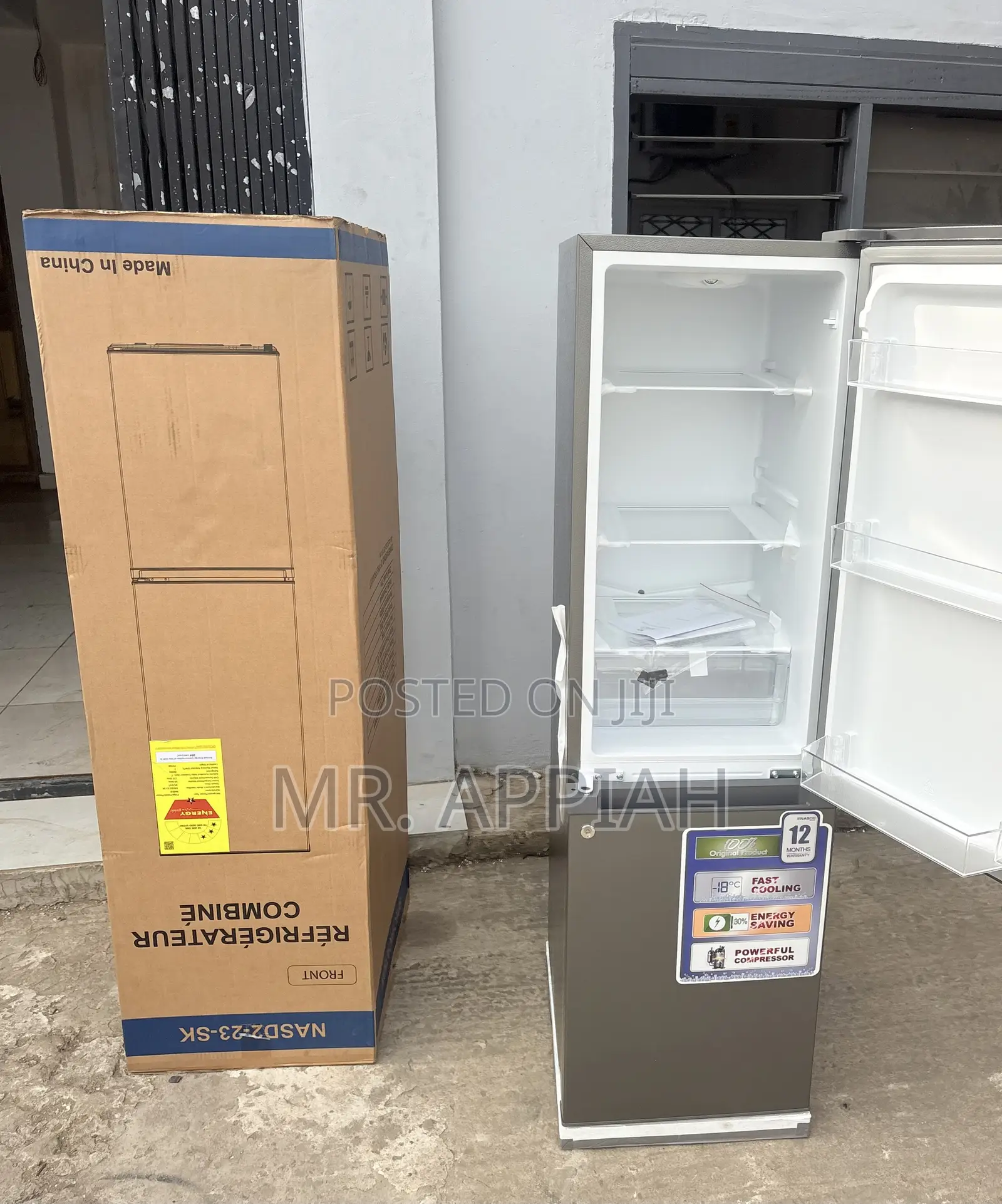 Quality Chilling Nasco 170L Double Door Fridge(NasD2-23-Sk)3 Star