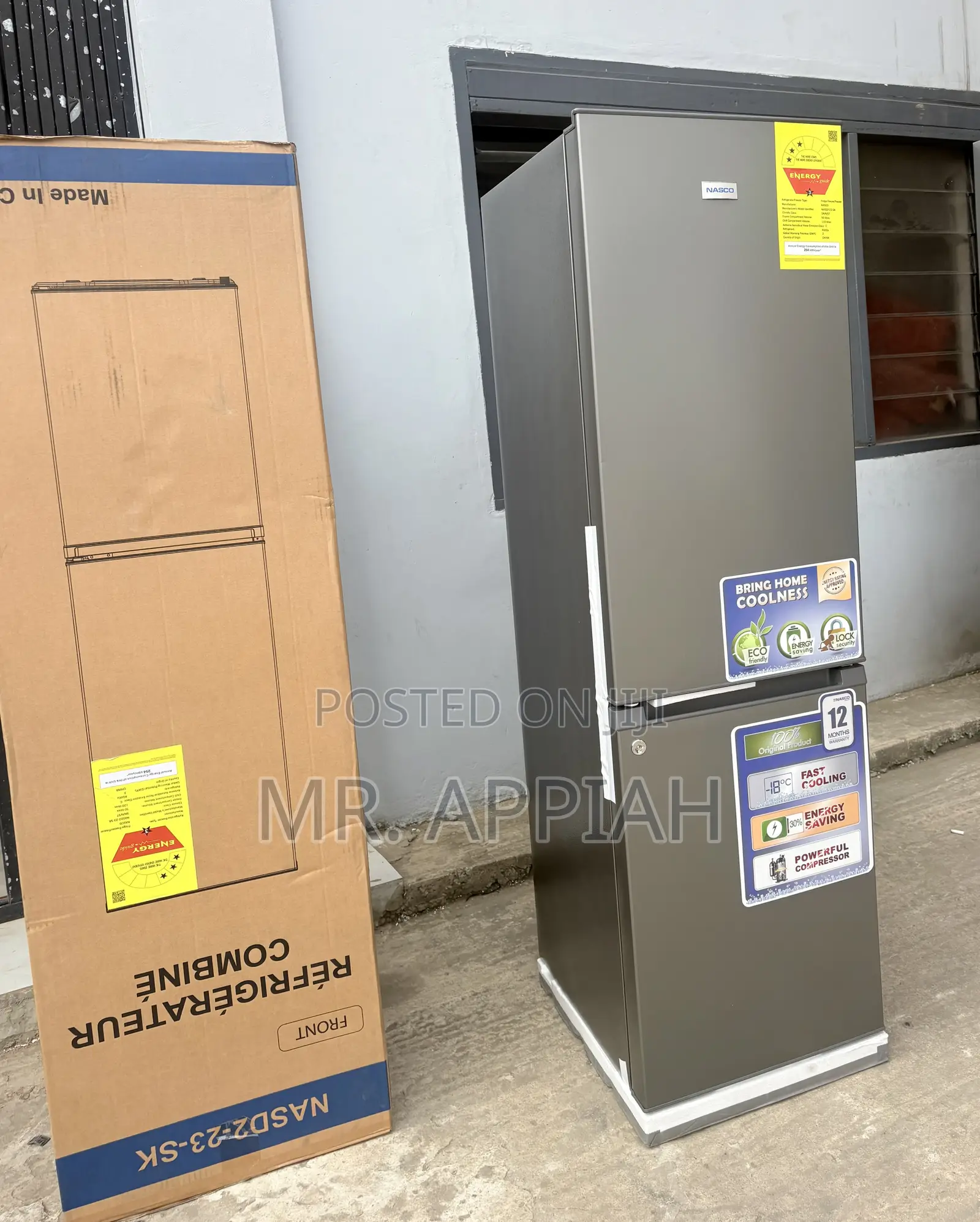 Exceptional Quality Nasco Bottom Mount Freezer Fridge(NasD2-23-SK)Gray