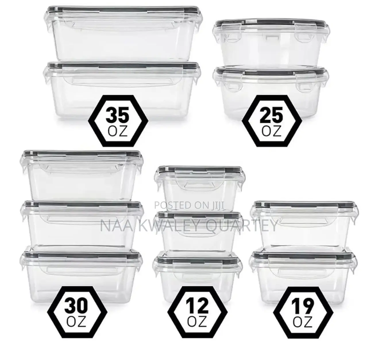12pcs Plastic Bowls Containers