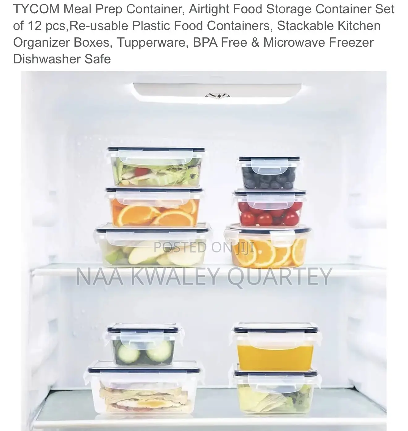 12pcs Plastic Bowls Containers