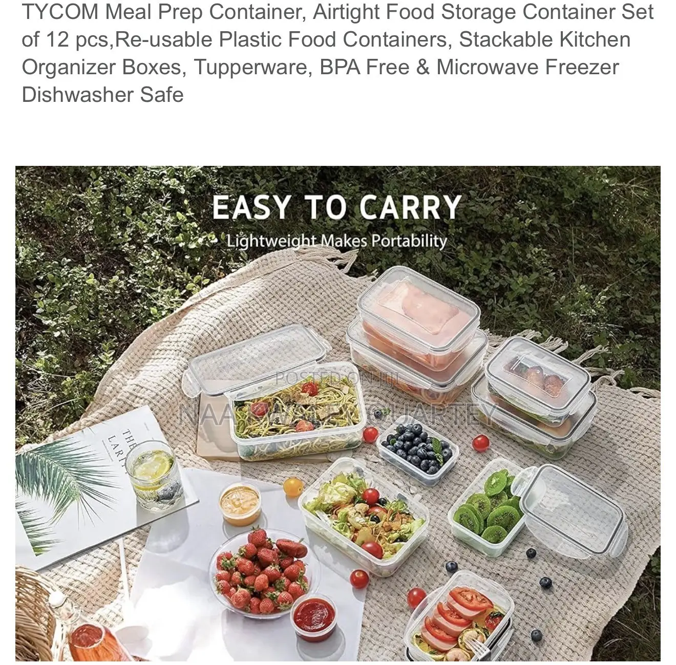 12pcs Plastic Bowls Containers
