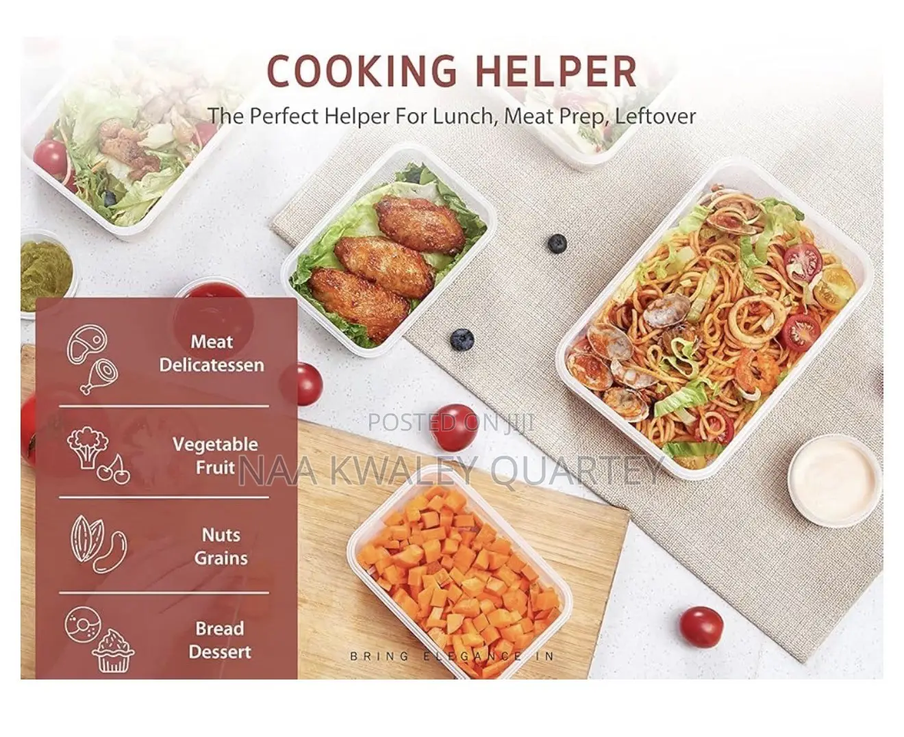 12pcs Plastic Bowls Containers