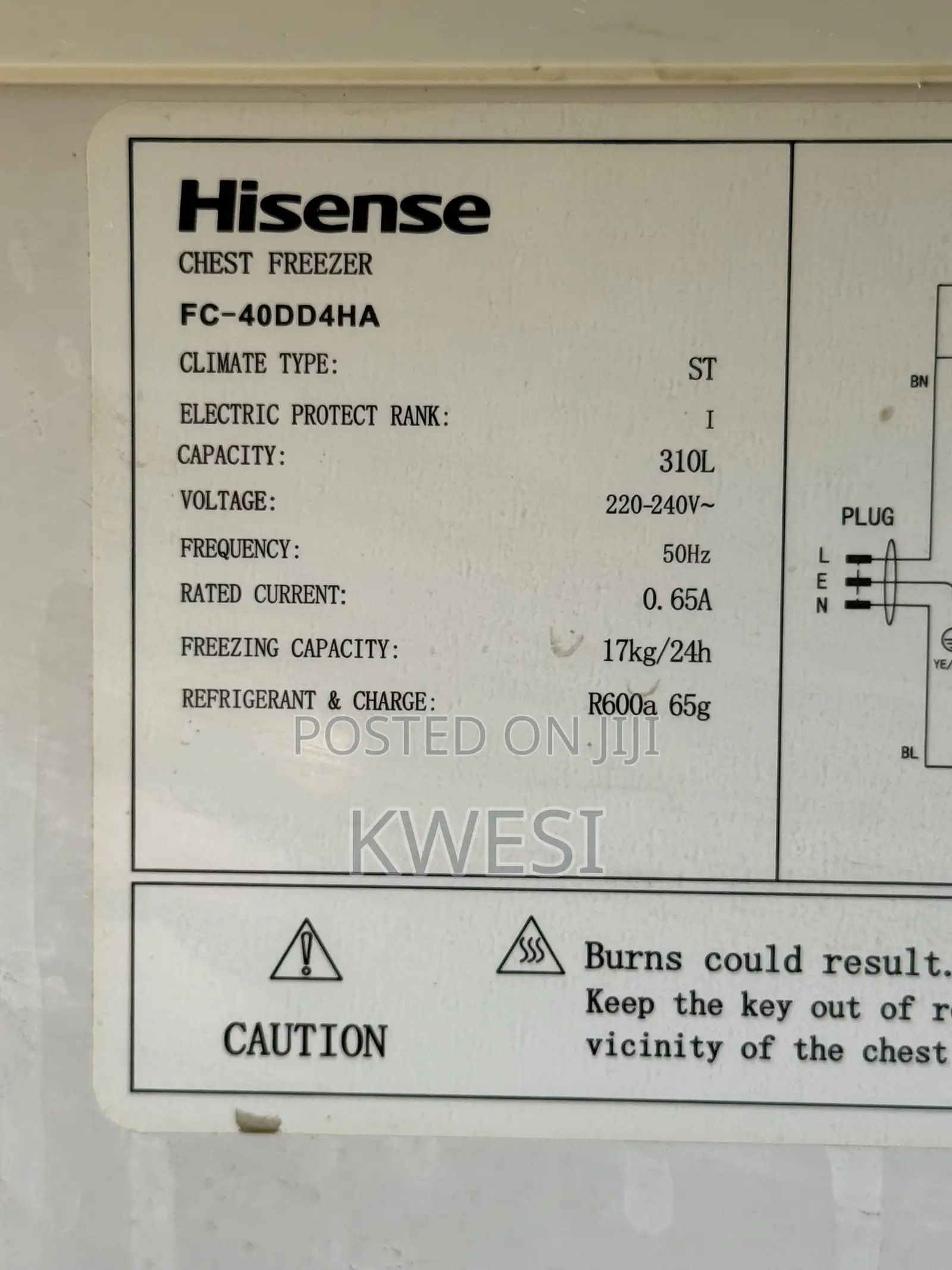 Hisense 310L Chest Freezer – Quick Sale!