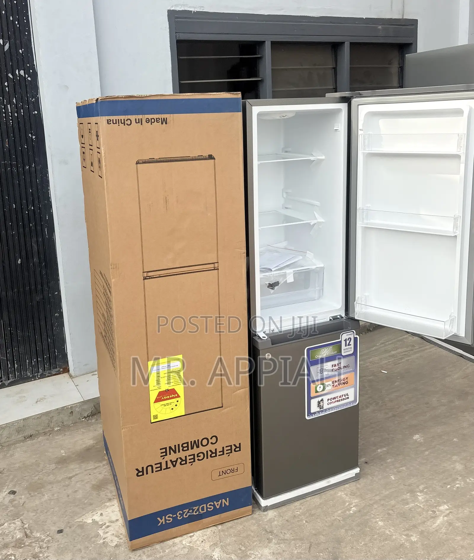 Efficient Nasco NasD2-23-SK Refrigerator(3 Stars)Gray