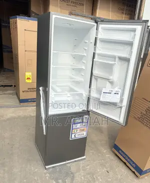New Nasco NasD2-23-SK Double Door Fridge(Gray)170Liter.