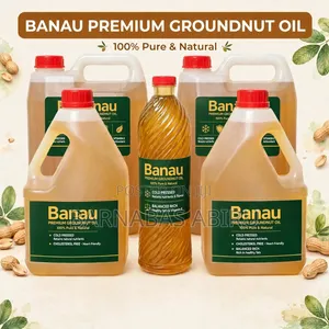 BANAU Pure Groundnut Oil, 100% Cold Pressed, Cholesterol Free