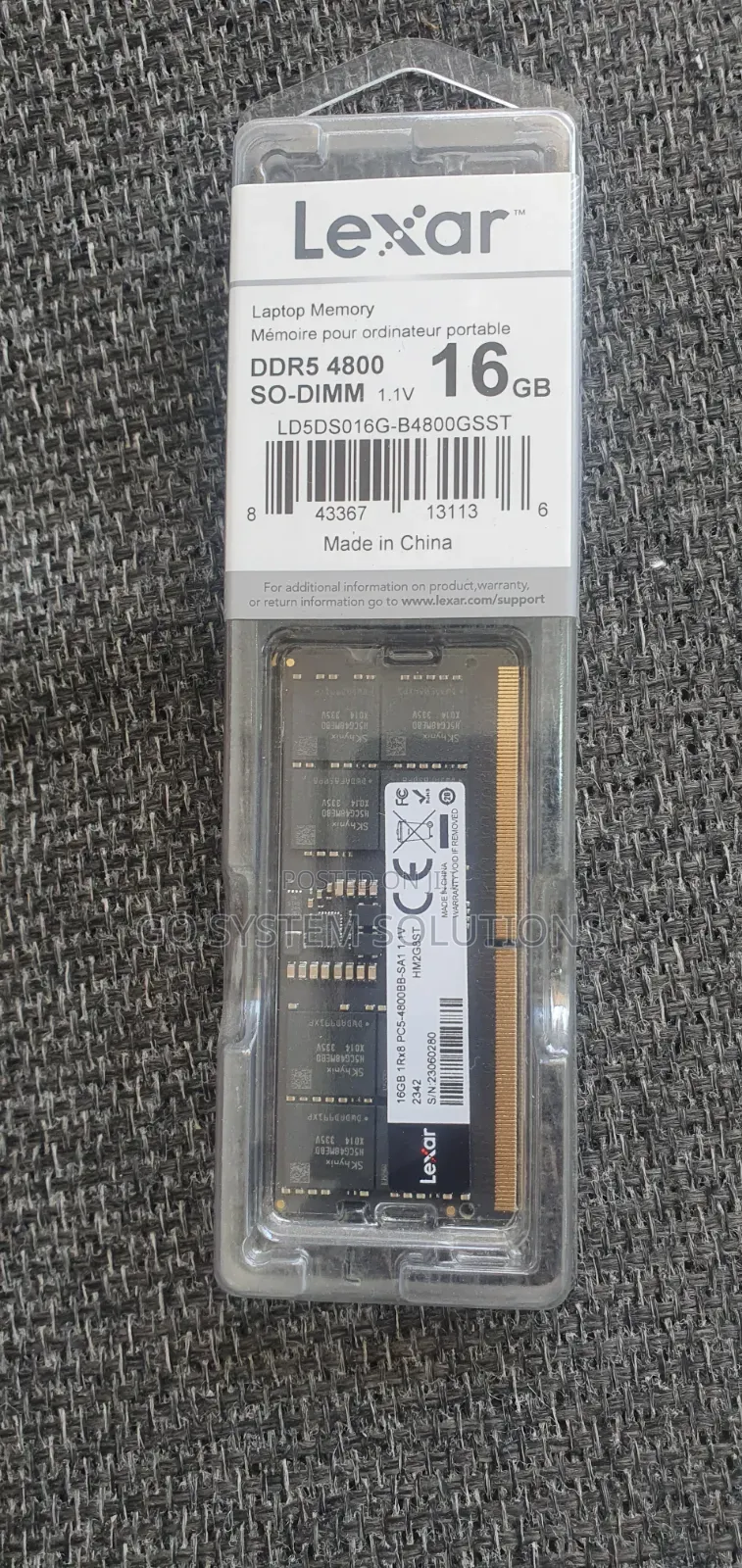 Lexar Ddr5 4800 So-Dimm 16GB Ram