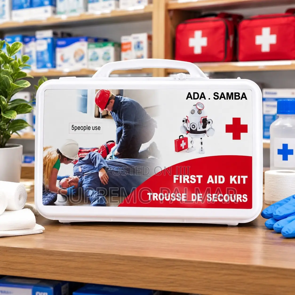 First Aid Box for 5 People – Portable Emergency for Home, Car & Office