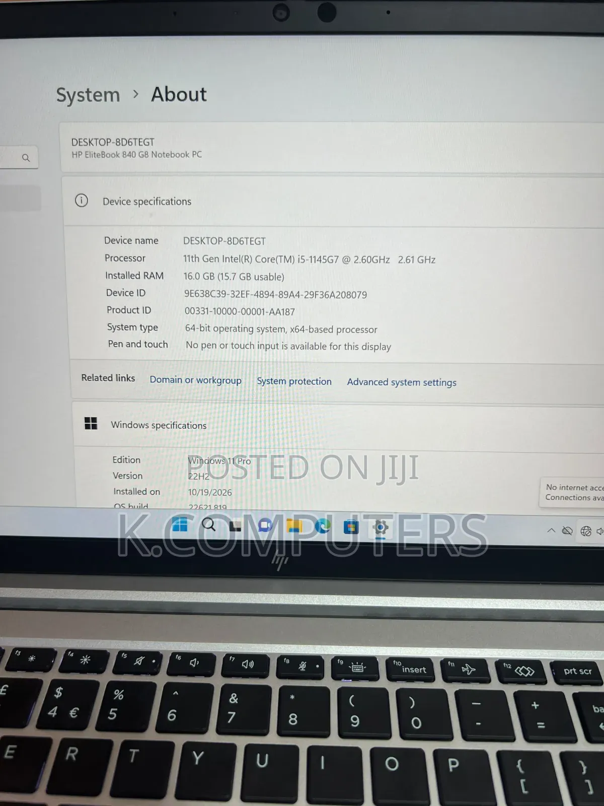 Laptop HP EliteBook 840 G8 16GB Intel Core i5 SSD 256GB