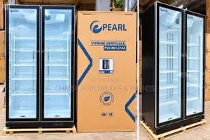 PEARL 800L Vertical Glass Display Fridge – Double Door | Free Delivery