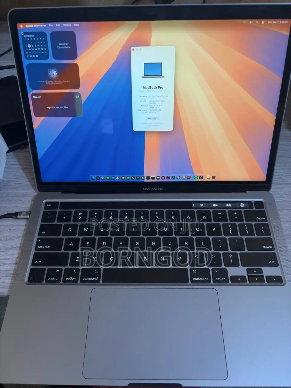 Laptop Apple MacBook Pro 2020 16GB Intel Core i7 SSD 512GB