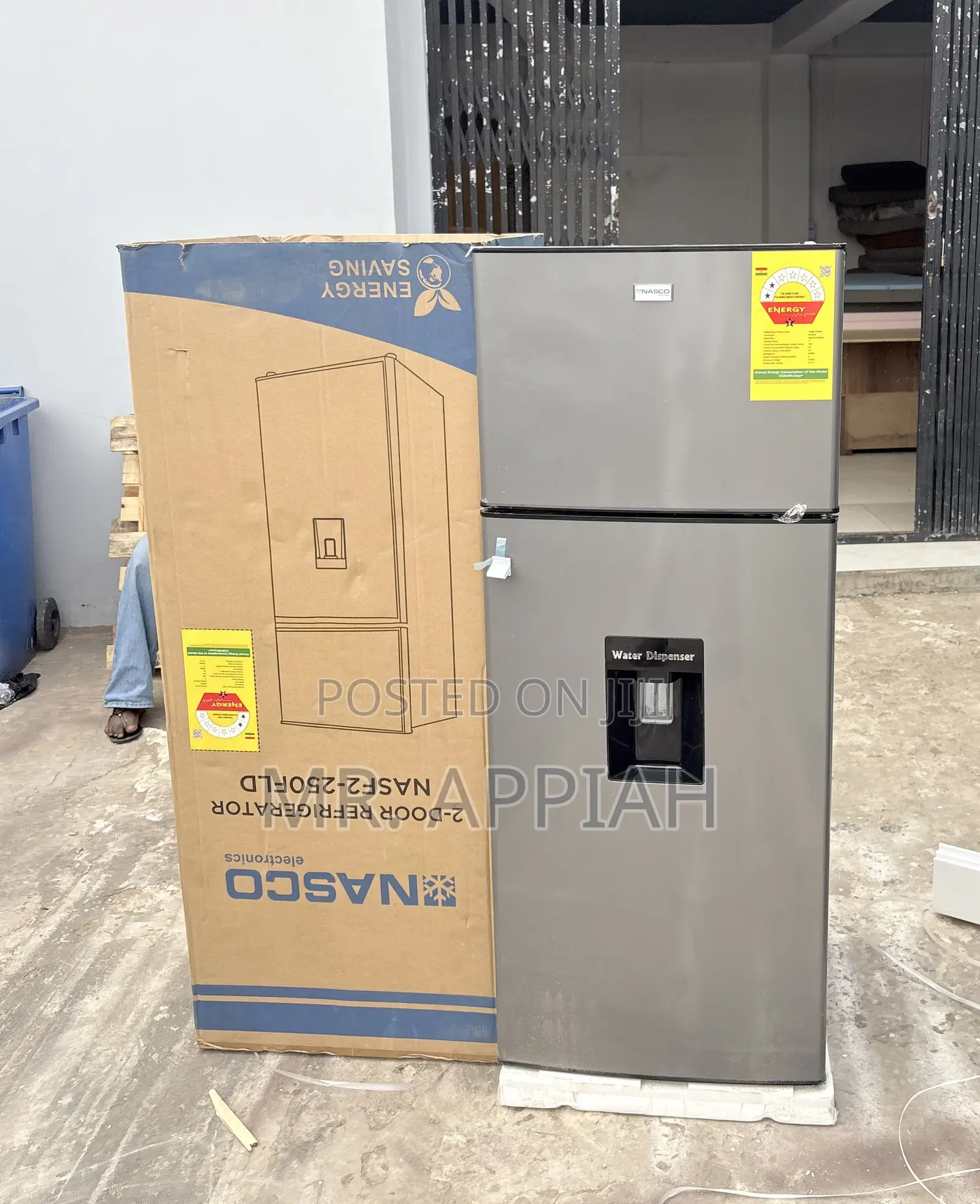 Water Dispenser Nasco 210L Refrigerator(NasF2-250fld)Gray