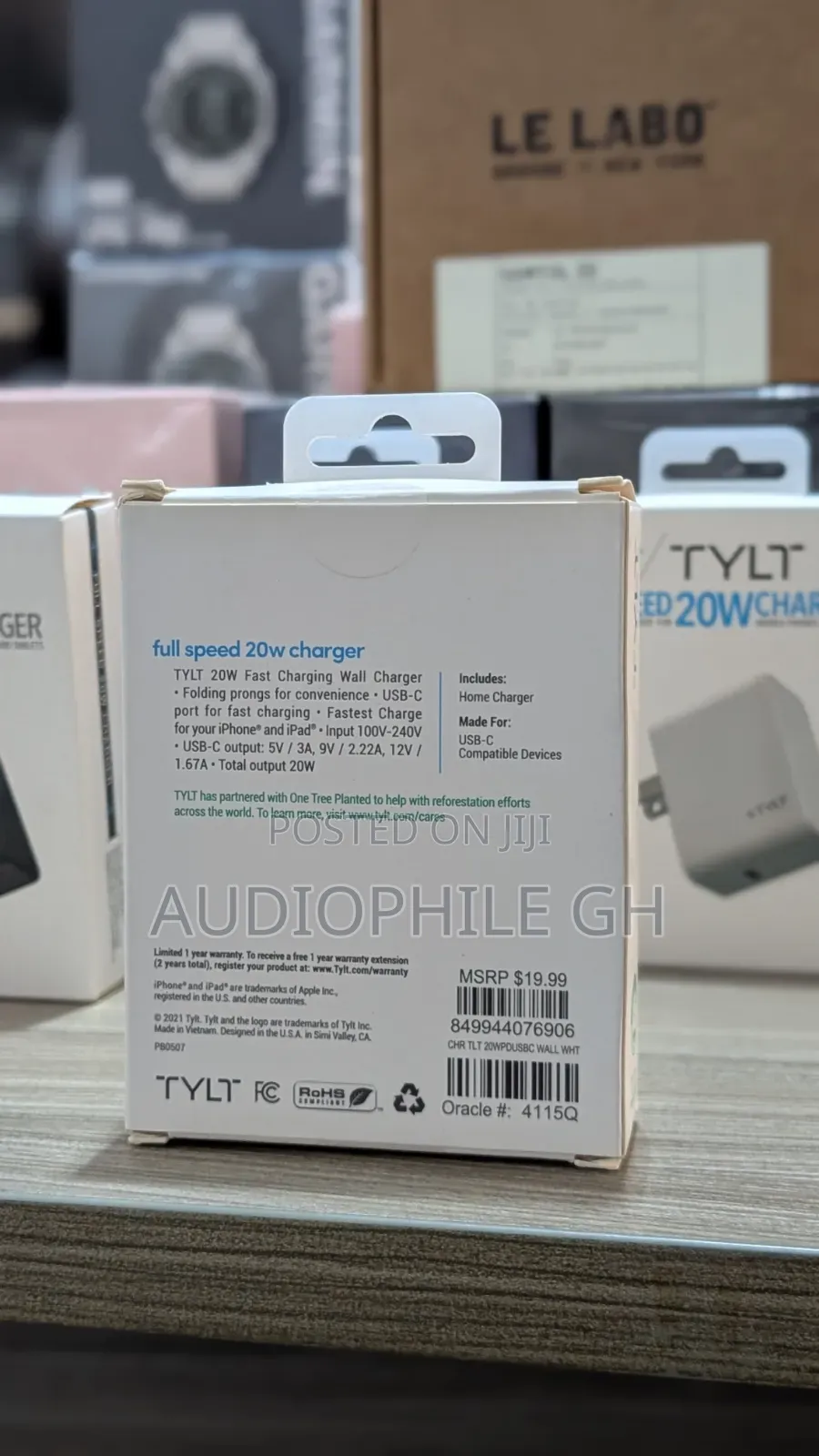 Tylt 20W Fast Charging Wall Charger