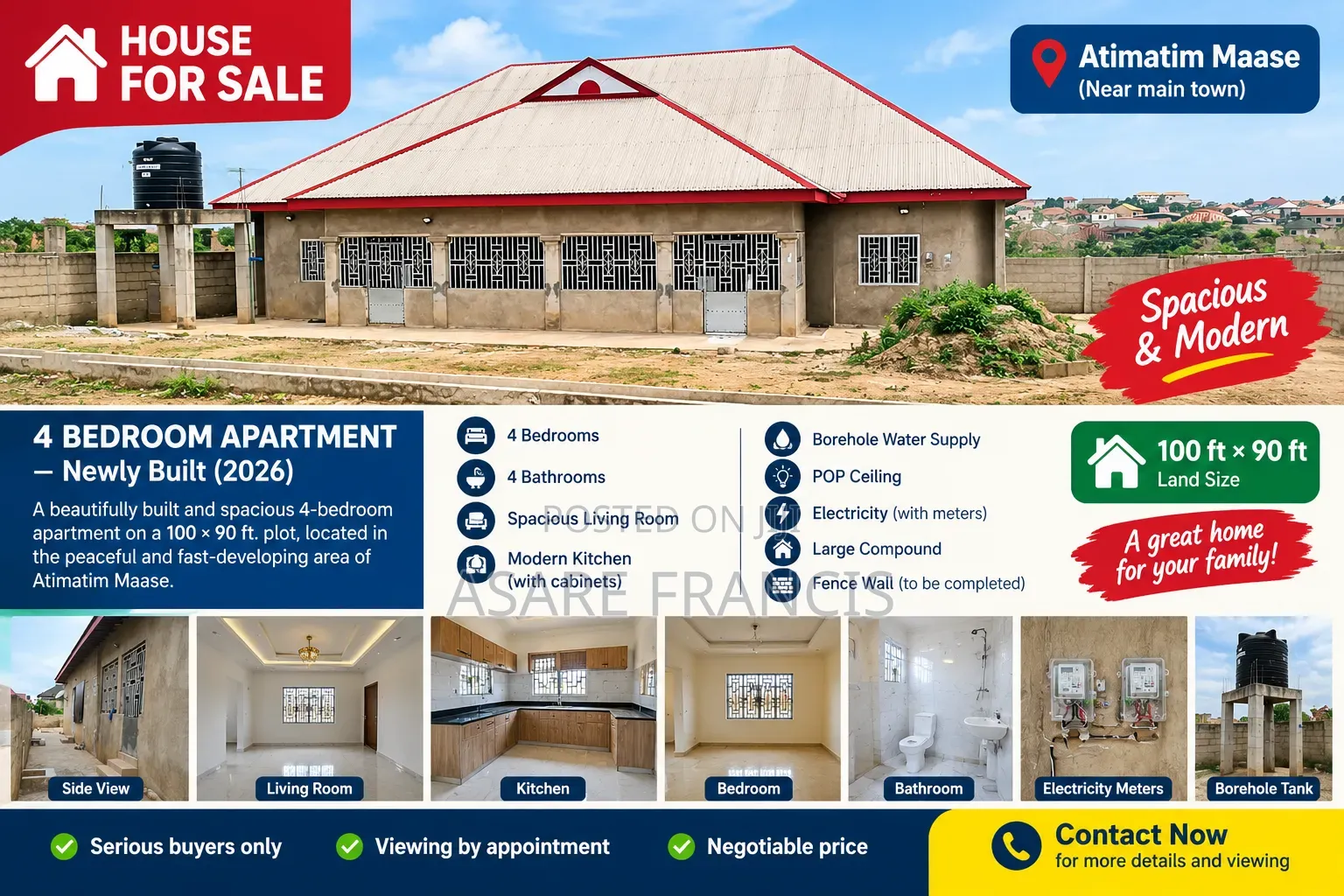 4bdrm Apartment in Afigya-Kwabre for sale