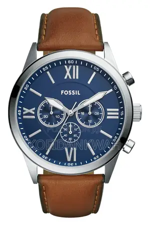 Fossil Flynn Leather Strap Chronograph Watch, 48mm