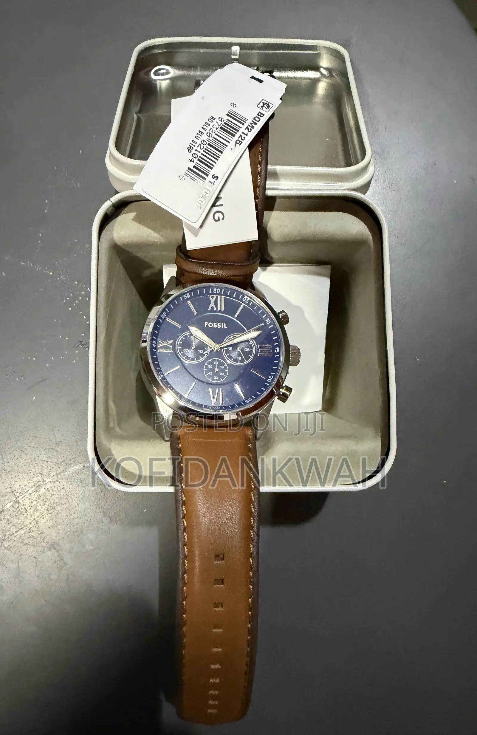 Fossil Flynn Leather Strap Chronograph Watch, 48mm