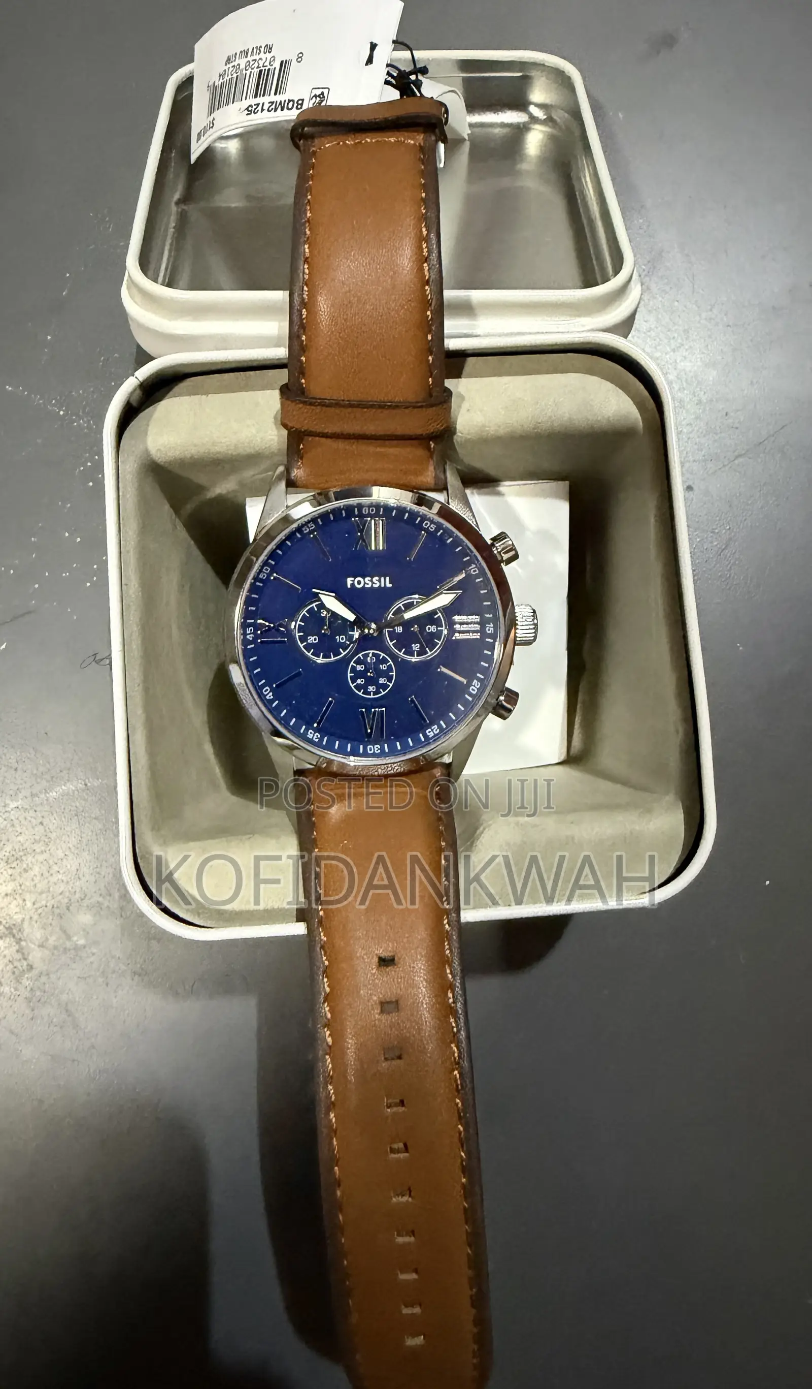 Fossil Flynn Leather Strap Chronograph Watch, 48mm