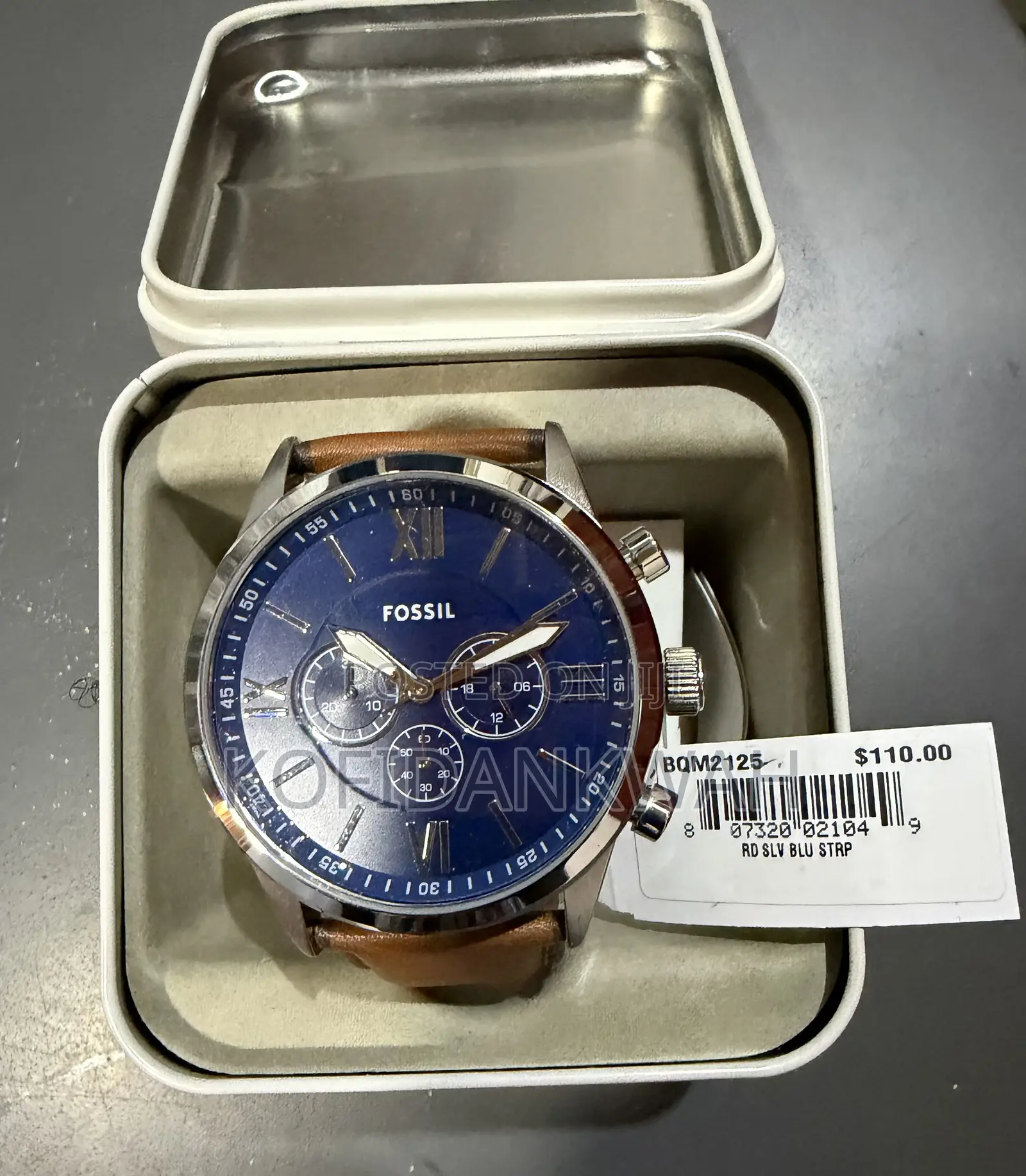 Fossil Flynn Leather Strap Chronograph Watch, 48mm