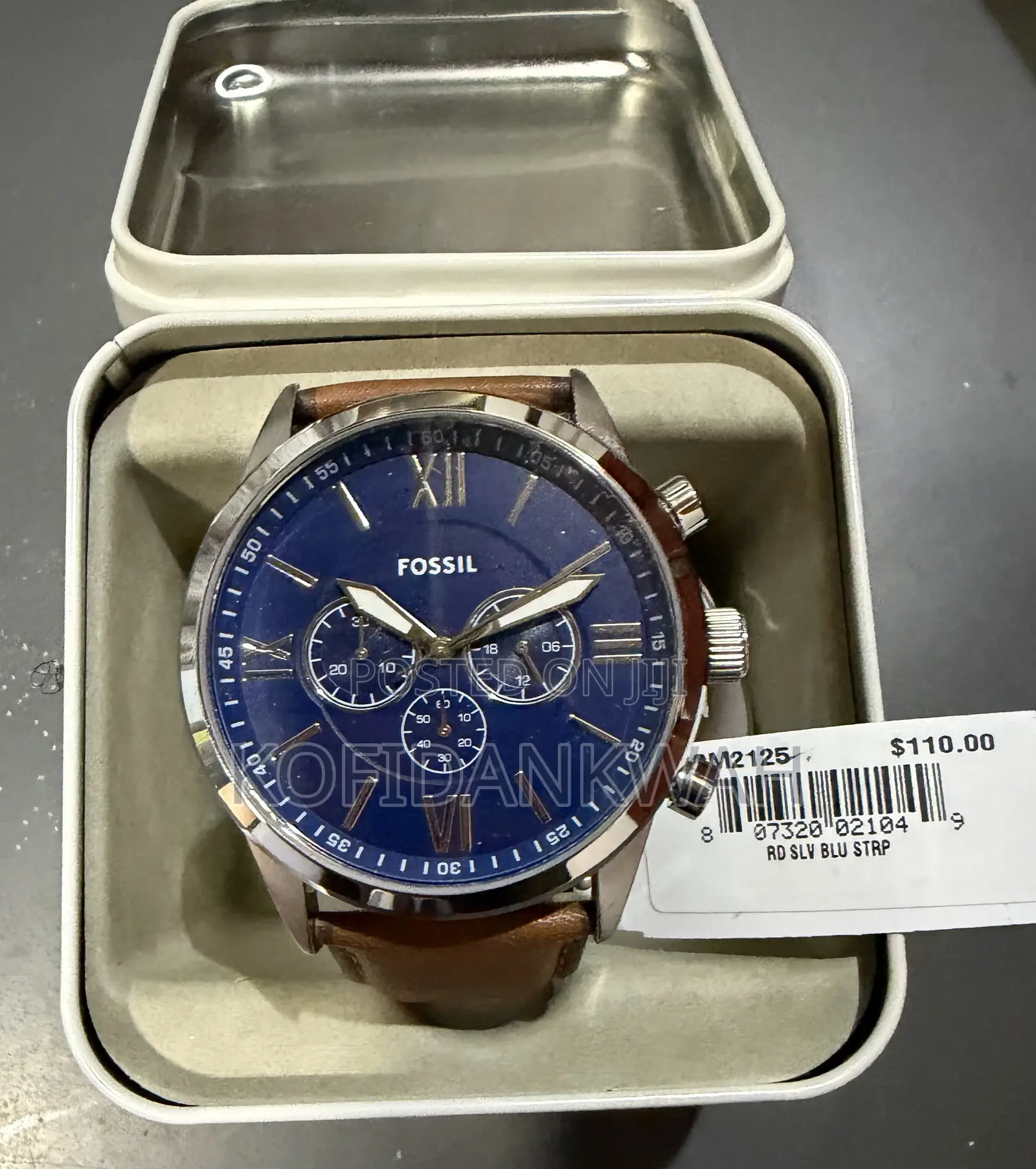 Fossil Flynn Leather Strap Chronograph Watch, 48mm