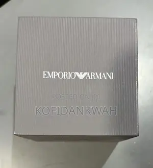 Emporio Armani Men's Chronograph Black Leather Watch, 43mm