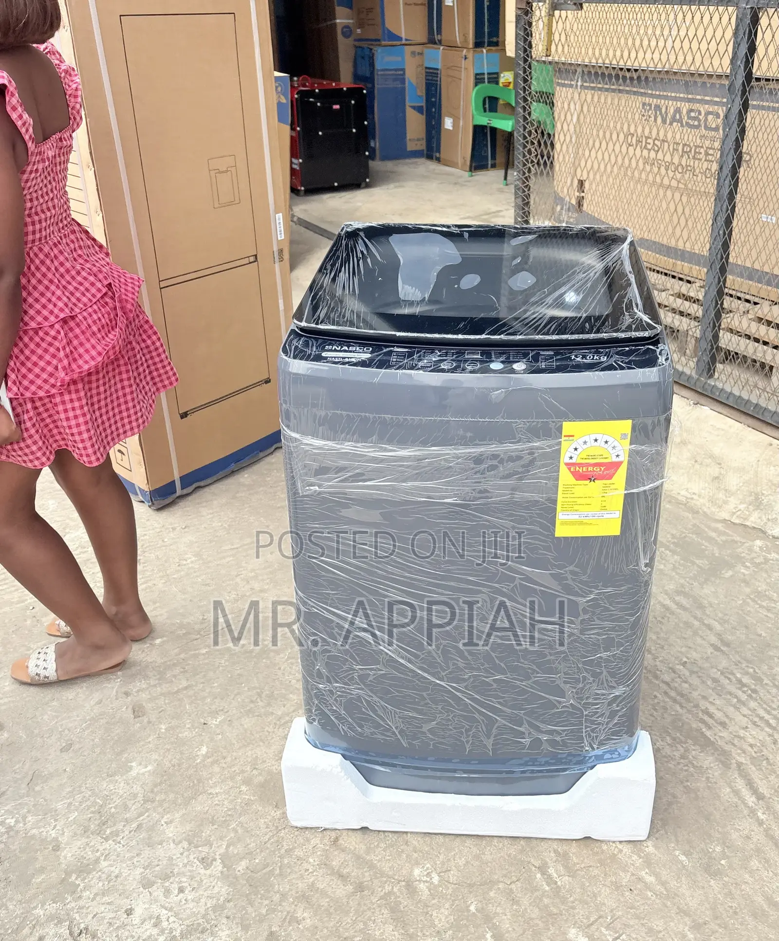 Nasco Top Load Full Automatic Washing Machine(NasTL-B120fl,)Gray.