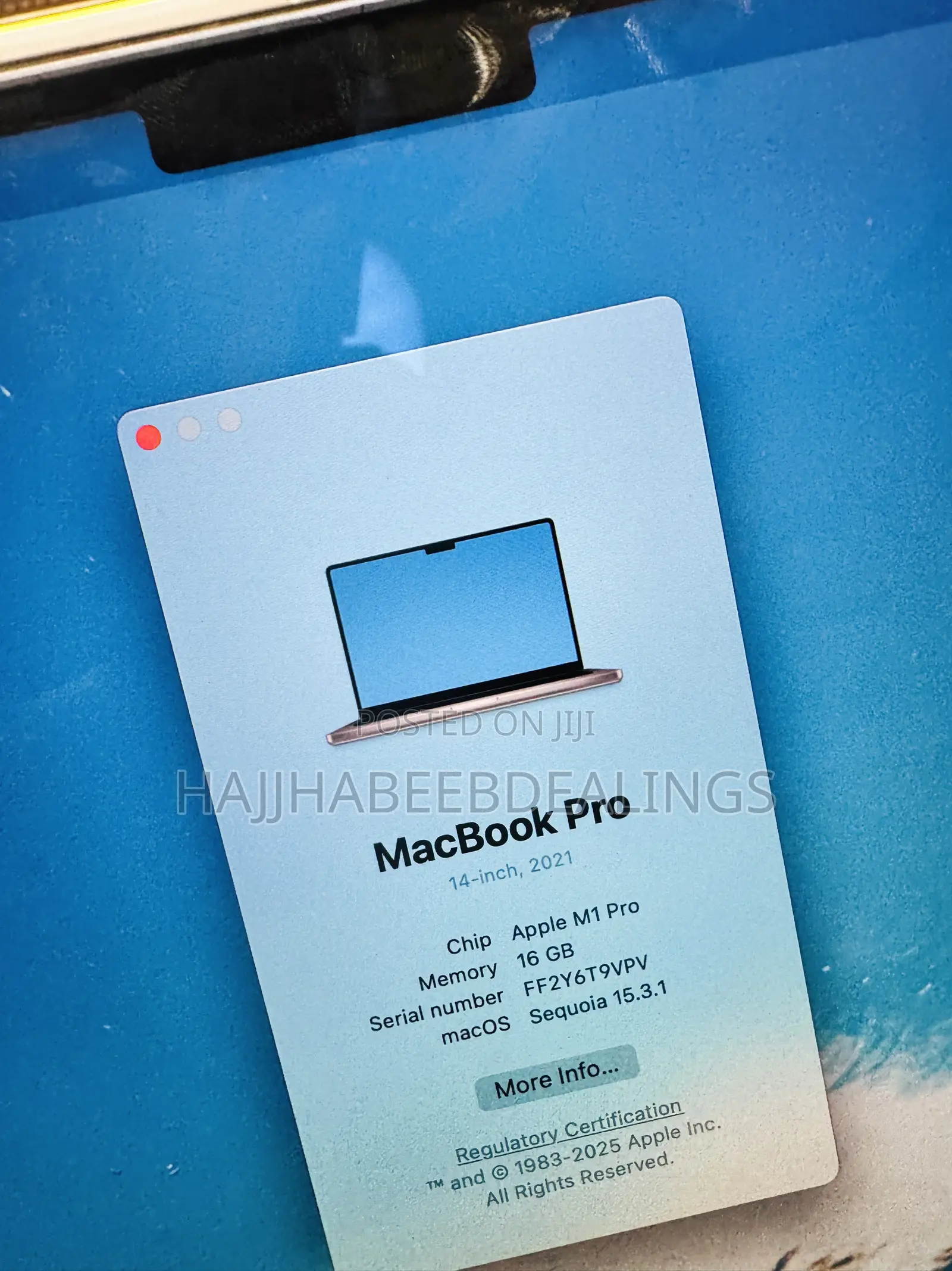Laptop Apple MacBook Pro 2021 M1 16GB Apple M1 Pro SSD 512GB