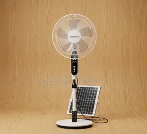 19 Inch Solar Energy Powere Rechargeable Standing Fan With Solar Panel